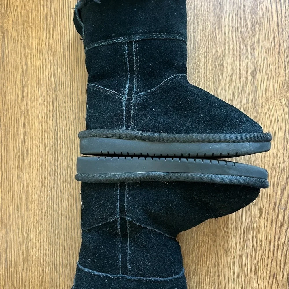 Koolaburra Toddler Boots Black Sherpa Lined Excellent Condition, Kids Size 7c